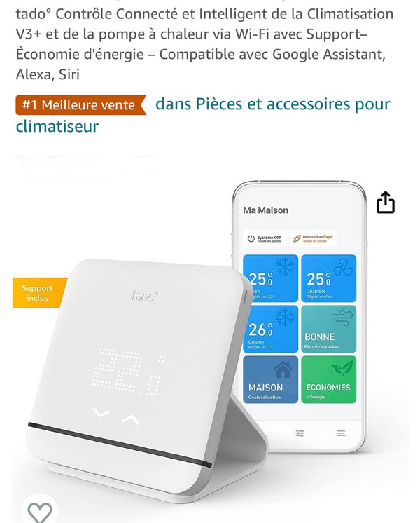 Tado boîtier contrôle connecté/intelligent A/C Splits System -20.000F
