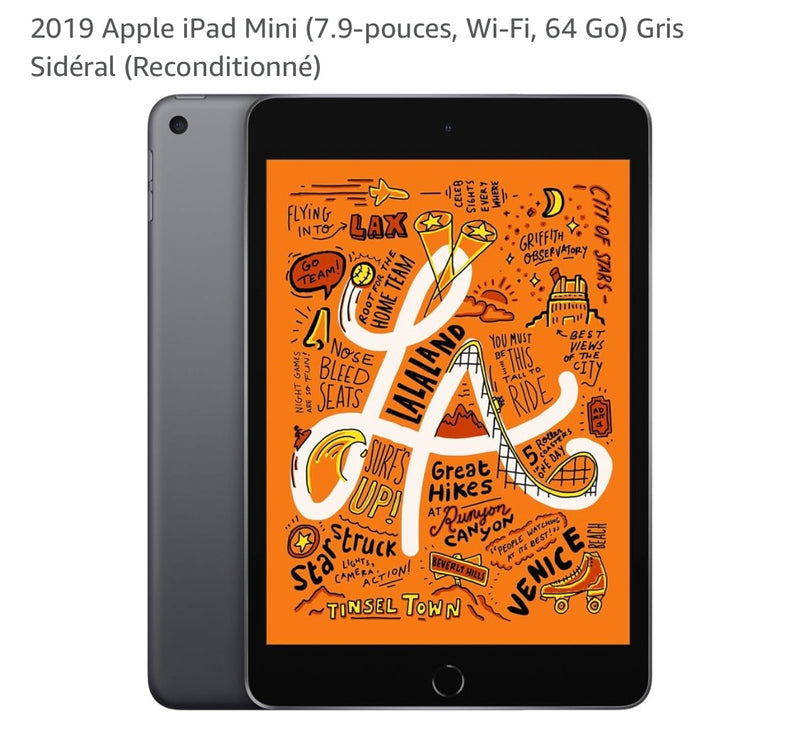 Tablette 7.9" iPad mini 5 (64 gb/Wifi) reconditionné !!!