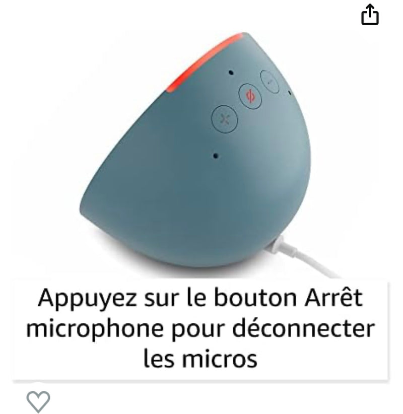 Echo Pop Enceinte Connectée Anthracite avec Alexa -20.000F