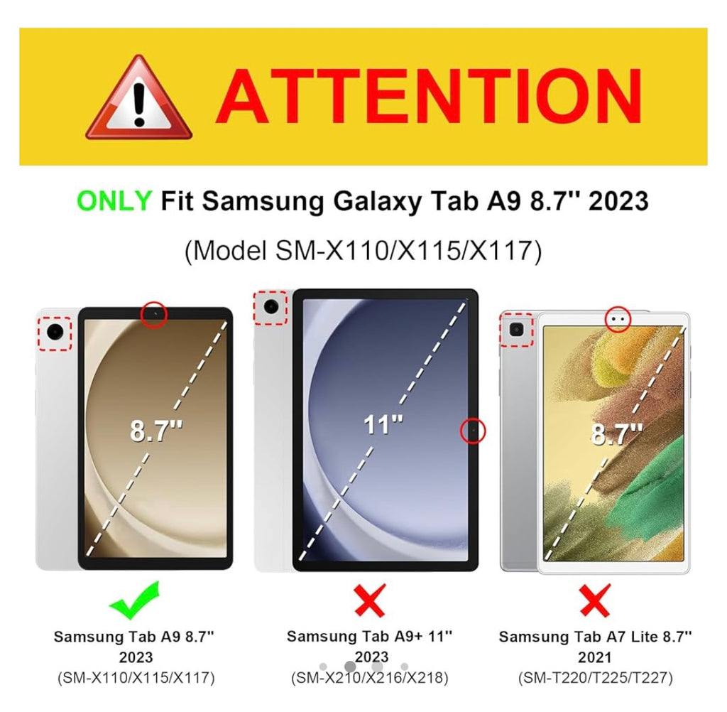 Coque hybride Galaxy Tab A9 (8.7 pouces) -5.000F