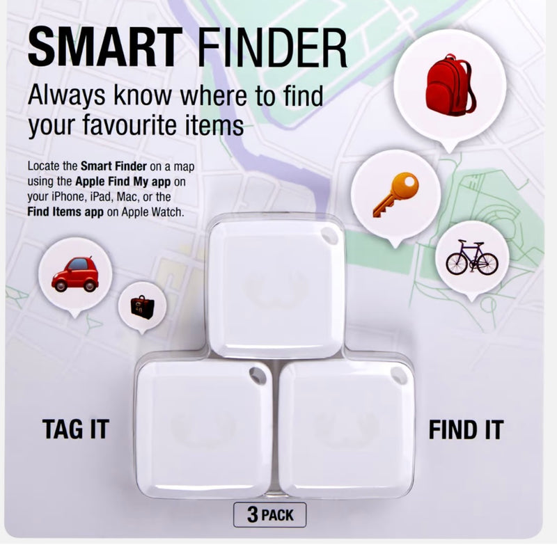 Smart finder lot 3 Balises connectées iPhone/iPad (pas Androïd) -10.000 F