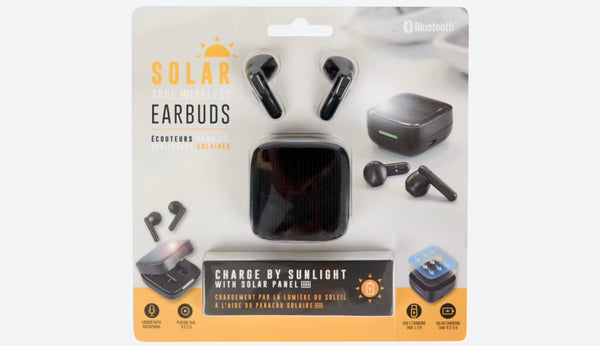 Ecouteurs solaires sans fil noirs - 5.000F