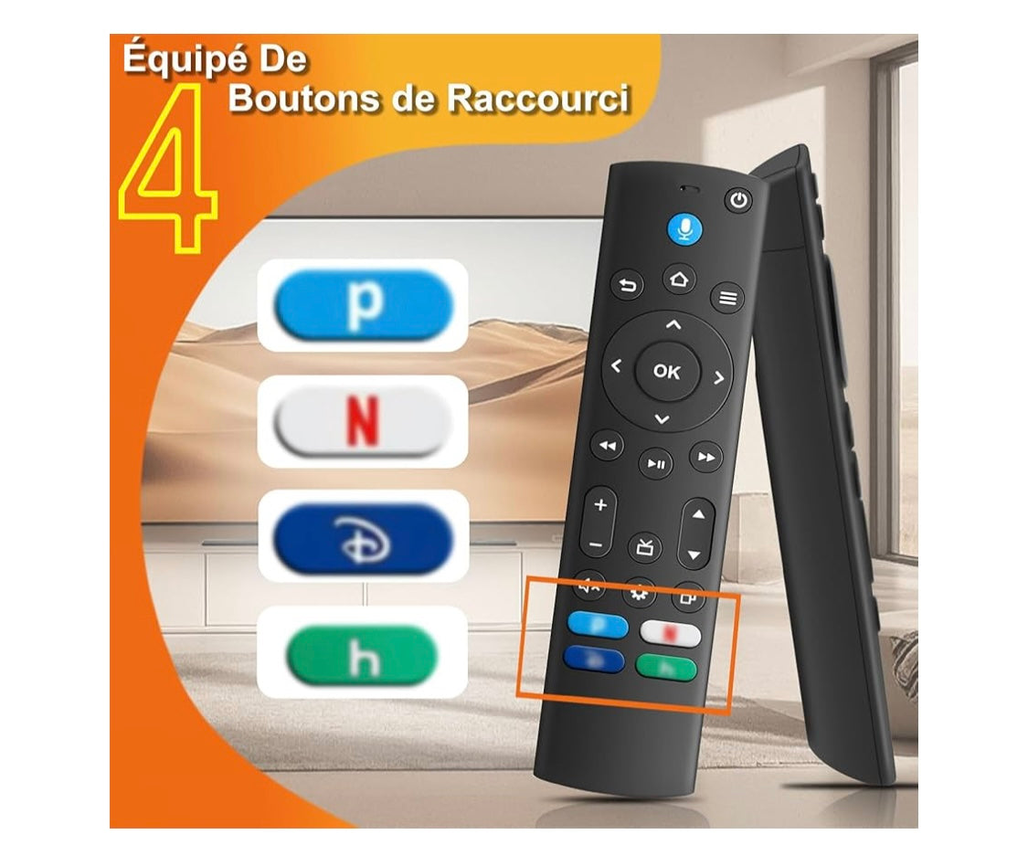 Télécommande Vocale pour Fire Tv Stick/Cube -5.000F