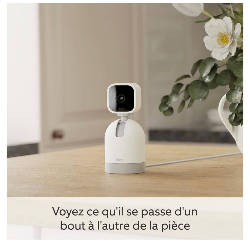 Blink mini Pan-tilt Caméra Wifi de surveillance intérieure avec support inclinable iOS/Androïd -10.000F