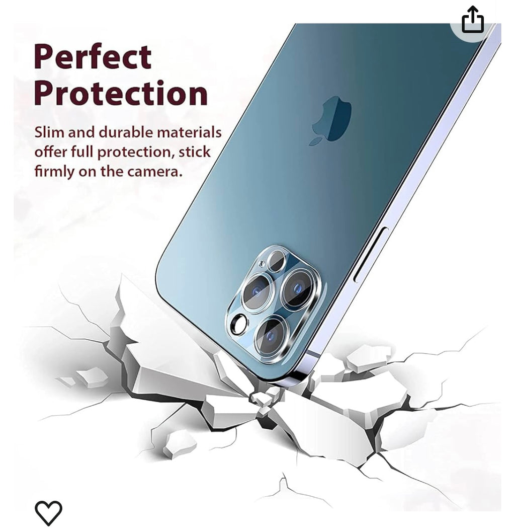 Protection verre trempé caméras arrière IPhone 12 Pro (pack de 2) -Destockage !!!