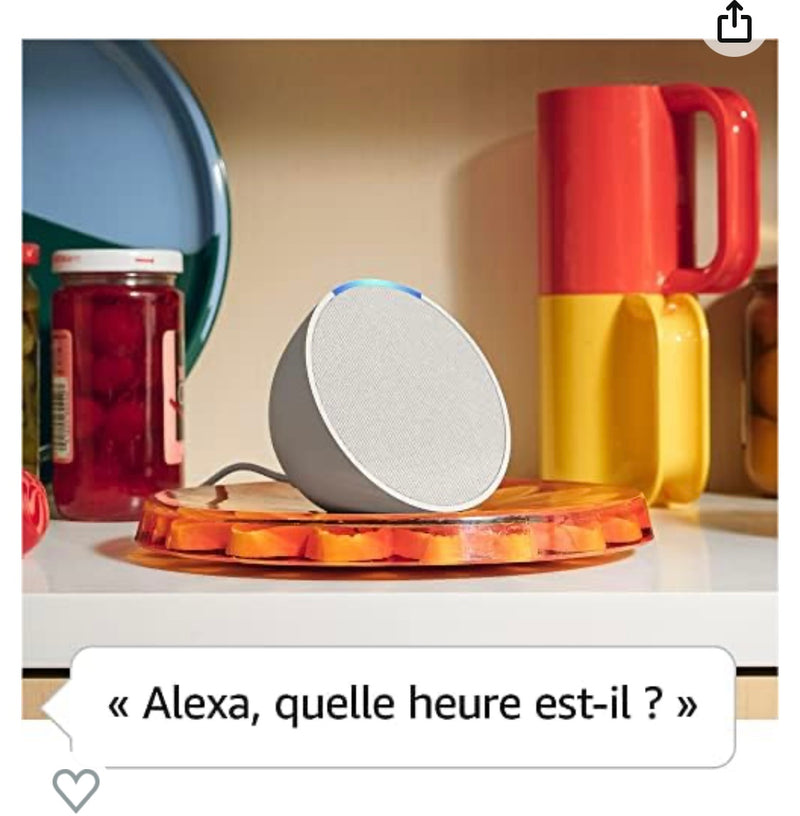 Echo Pop Enceinte Connectée Anthracite avec Alexa -20.000F