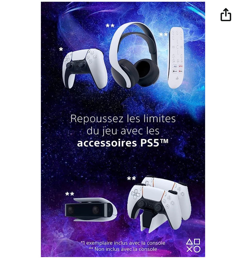 Promo PS5 Console de jeu + 2 jeux -100.000F