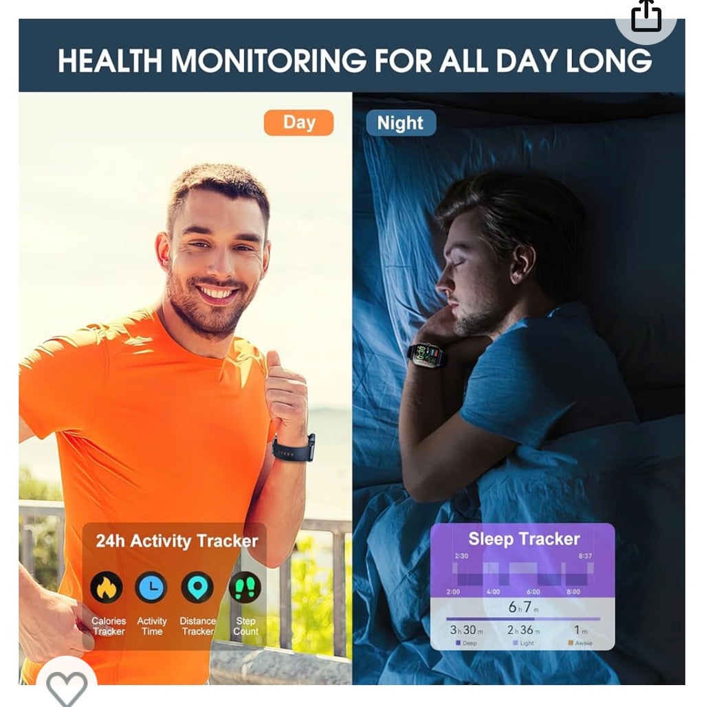 Montre Connectée Sport/Santé iOS/Androïd bleue -10.000F