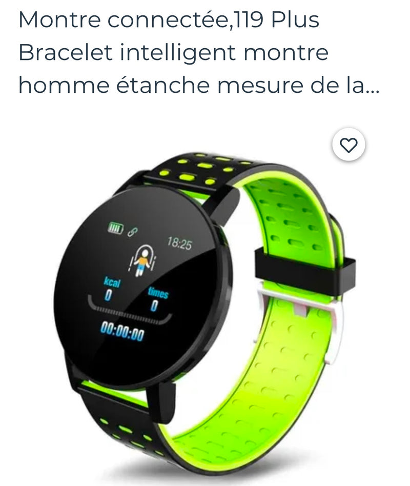 Montre Sport Connectée iOS/Androïd noire -5.000F