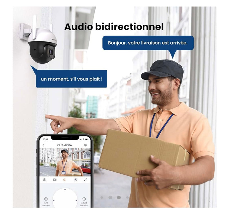 Caméra surveillance motorisée WiFi extérieure 360 (iOS/Androïd) -10.000F