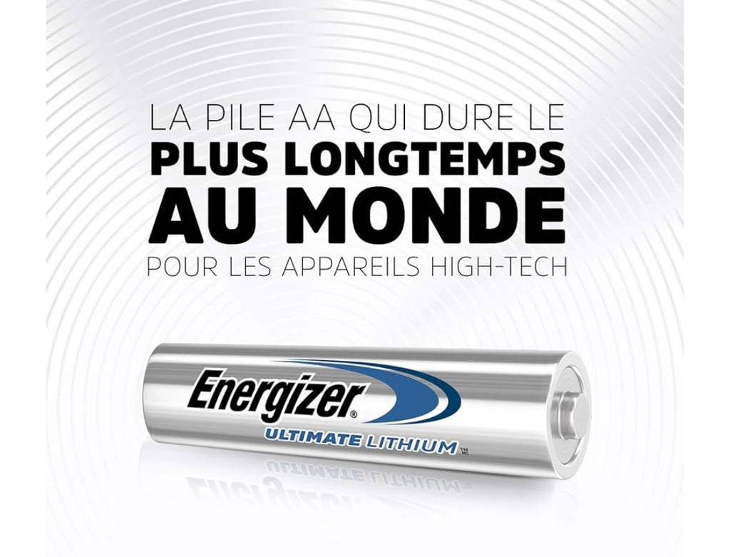 Piles AAA/LR3 1.5V Lithium blister de 4 -20%