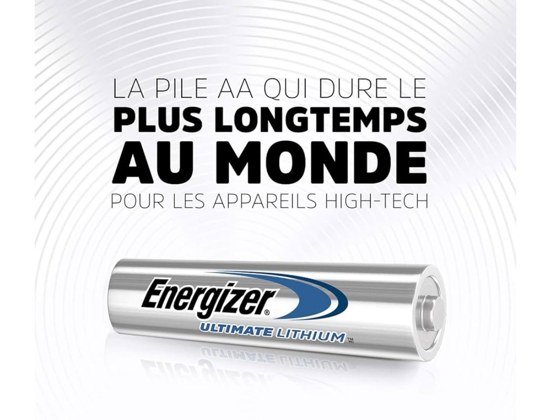 Piles AAA/LR3 1.5V Lithium blister de 4 -20%