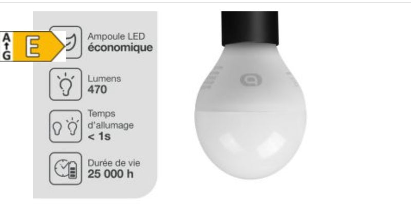 Essentiel B Ampoule connectée 470 lumens White & Color Wifi iOS/Androïd E14 -5.000F