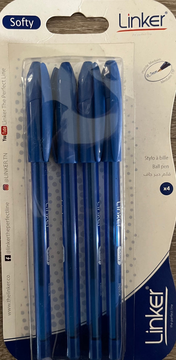 Stylos médium 0.7 Softy Bleu (blister de 4) -20%