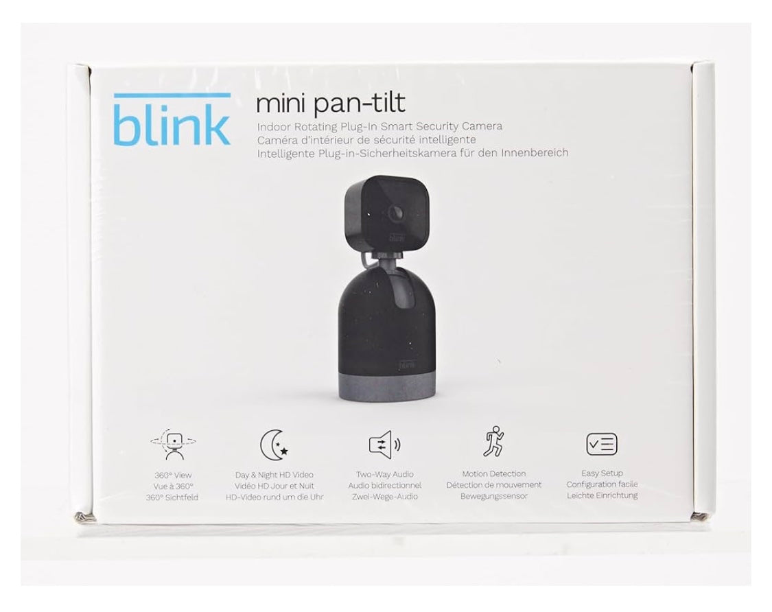 Blink mini Pan-tilt Caméra Wifi de surveillance intérieure avec support inclinable iOS/Androïd -10.000F