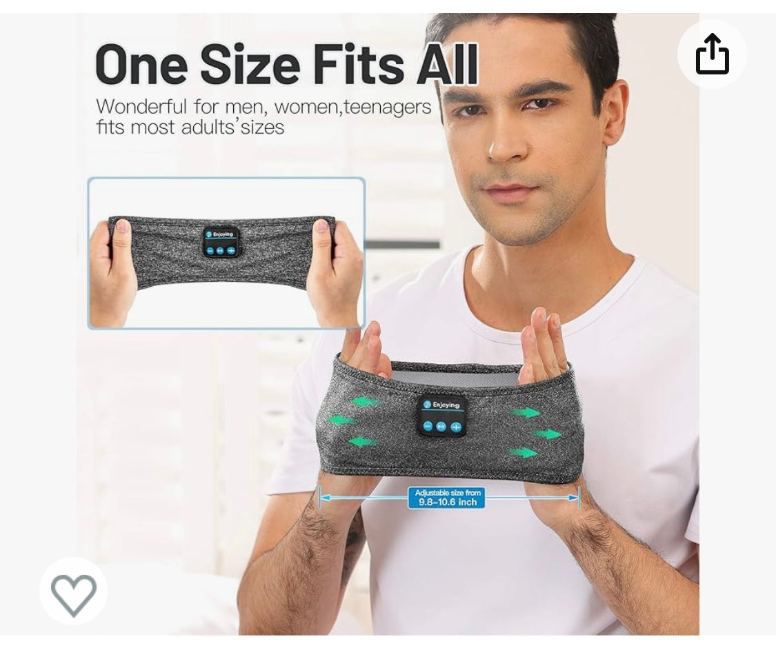 Casque sommeil et Bandeau sport Bluetooth -4.900F