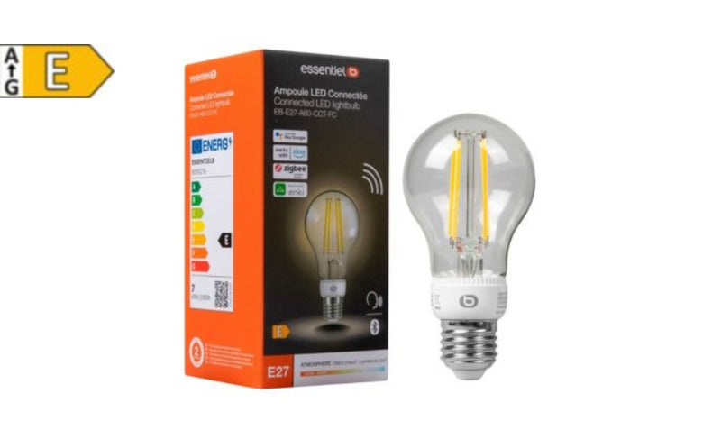 Essentiel B Ampoule connectée 800 lumens White à Filaments Wifi iOS/Androïd E27 -5.000F