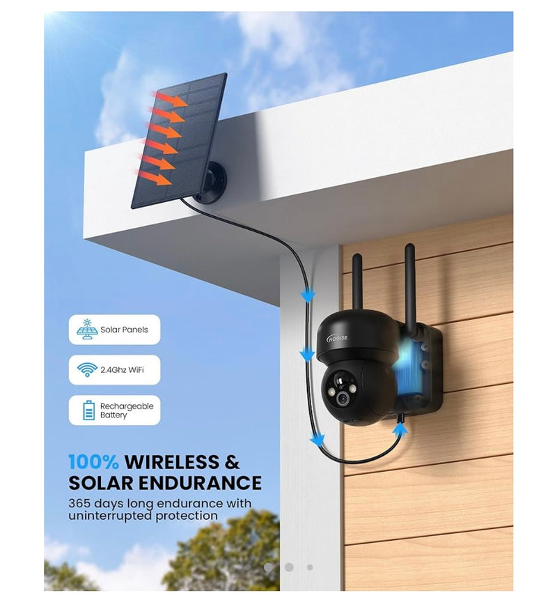 Caméra surveillance WiFi extérieure2K solaire iOS/Androïd -10.000F