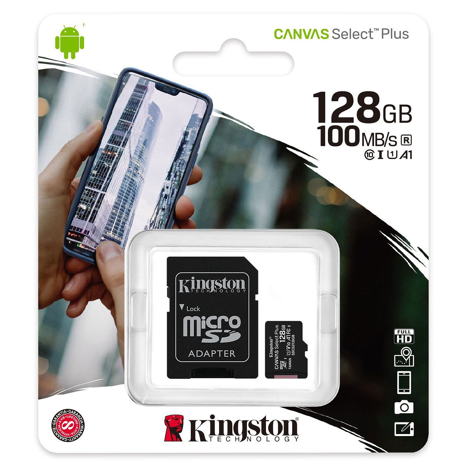Carte Micro SDSC2 128 gb class 10 + Adapt SD -22%
