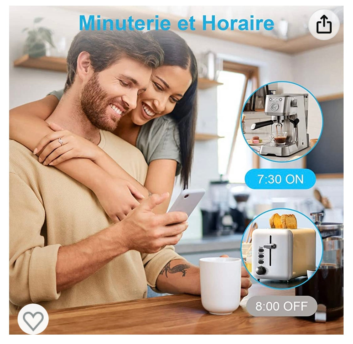 Prise connectée Eightree Wifi iOS/Androïd -5.000F