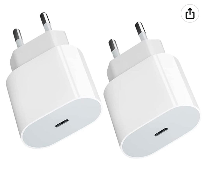 2 Chargeurs secteur Quick charge 30w Usb C (pack 2)  -5.000 F