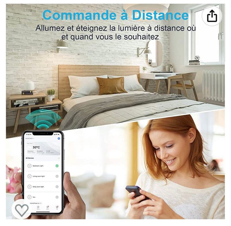 Prise connectée Eightree Wifi iOS/Androïd -5.000F