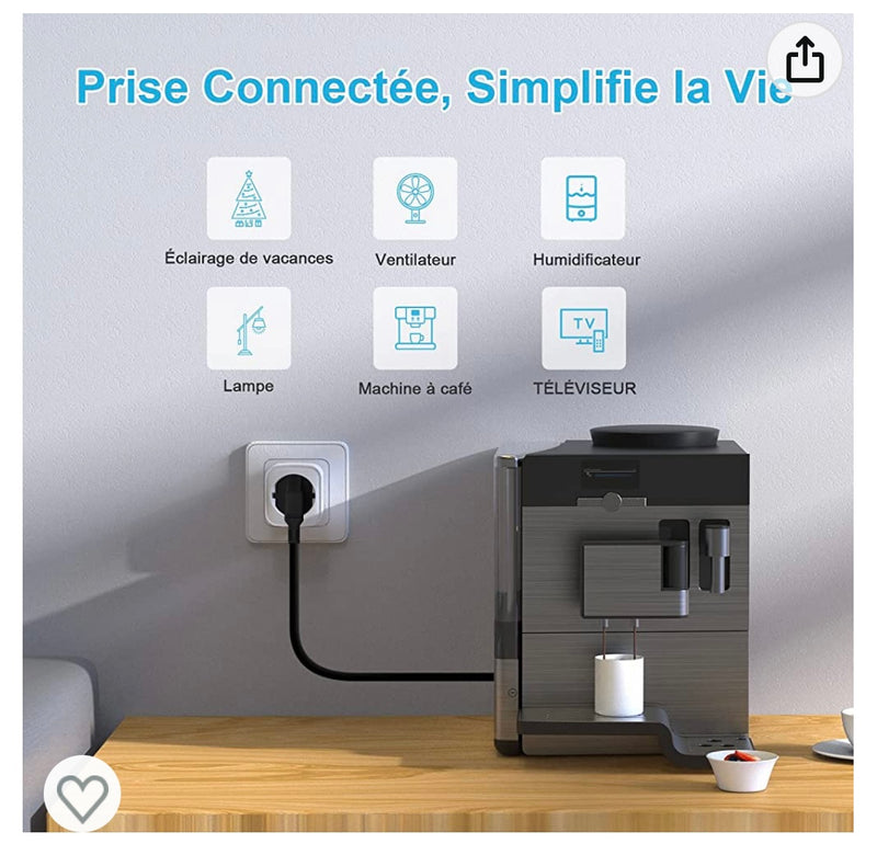 Prise connectée Eightree Wifi iOS/Androïd -5.000F