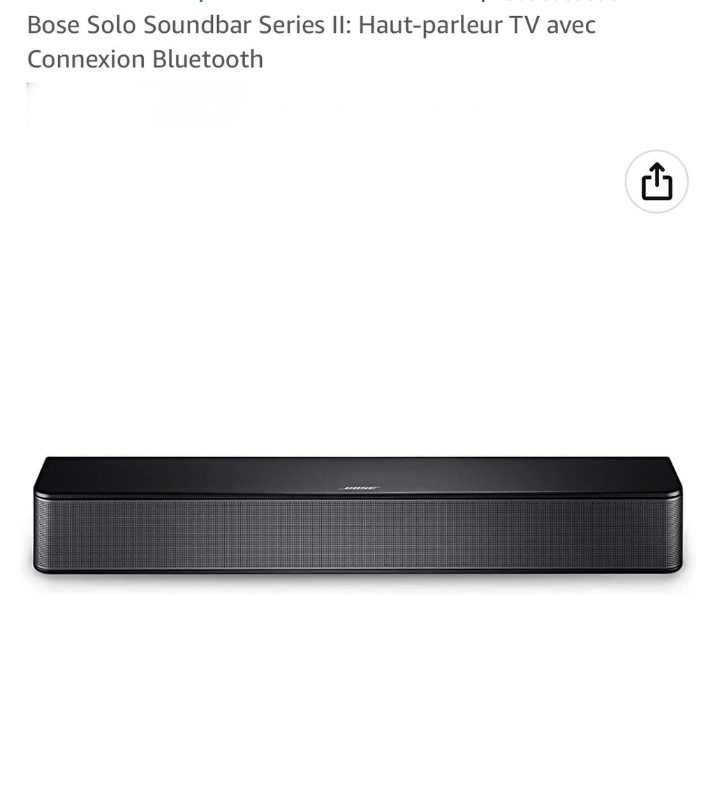 Bose Solo Soundbar II Barre de son TV + Echo Input -50.000 F