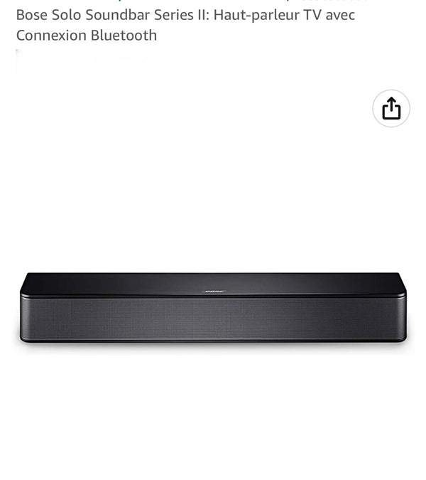 Bose Solo Soundbar II Barre de son TV -50.000 F