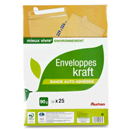 Enveloppes kraft A4 229x324 90g paquet de 25 -20% - GEO Gabon Shop Online 