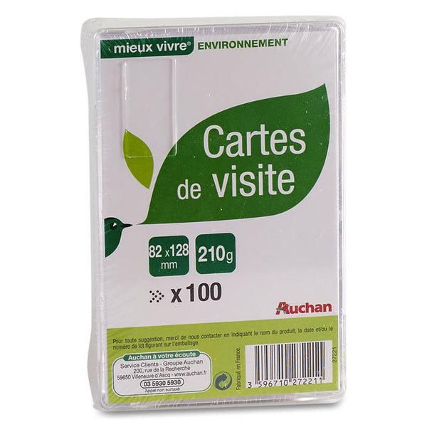 Cartes de visite 128x82 mm Bte de 100 -15% - GEO Gabon Shop Online 