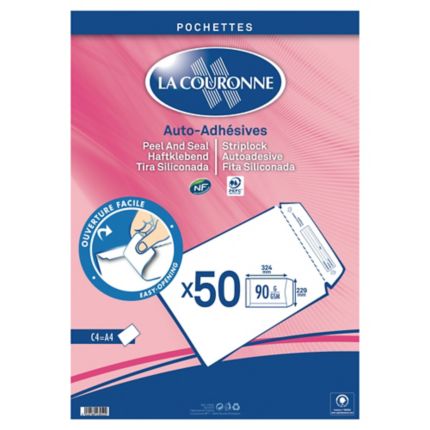 Pochettes Velin Blanc A4/C4 229x324mm (50) -20% - GEO Gabon Shop Online 