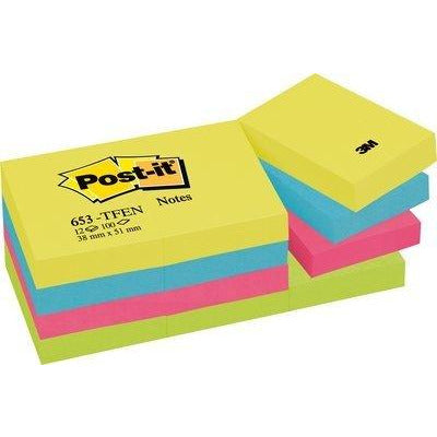 Post-it mini cube 4 couleurs 38x51 mm (12x100) -20% - GEO Gabon Shop Online 