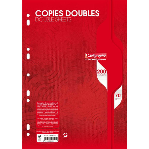 Copies doubles 200p perforées A5 seyes 70g -20% - GEO Gabon Shop Online 