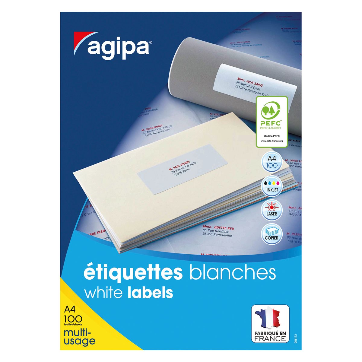 Etiquettes blanches 70x35mm paquet de 2400 -24% - GEO Gabon Shop Online 