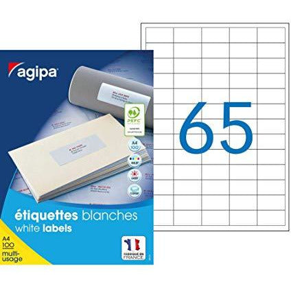 Etiquettes blanches 38x21,2 mm paquet de 6500 -24% - GEO Gabon Shop Online 
