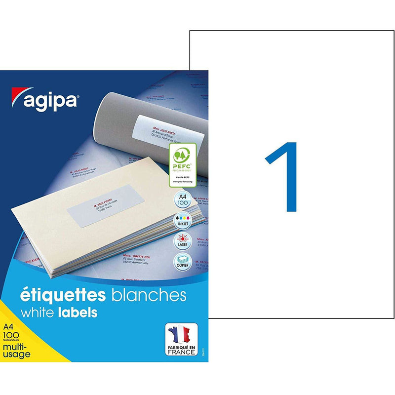 Etiquettes blanches 210x297 mm paquet de 100 -24% - GEO Gabon Shop Online 