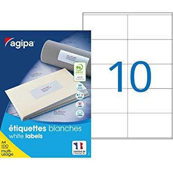 Etiquettes blanches 105x57 mm paquet de 1000 -24% - GEO Gabon Shop Online 