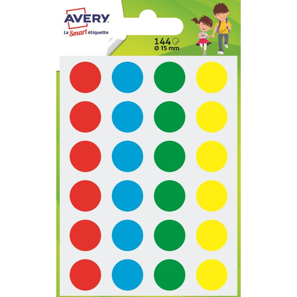 Gommettes Couleur 15 mm étui de 144 -20% - GEO Gabon Shop Online 