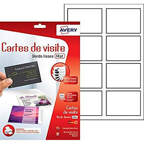 Cartes de visite 85x54mm mat 260g paquet de 80 -33% - GEO Gabon Shop Online 