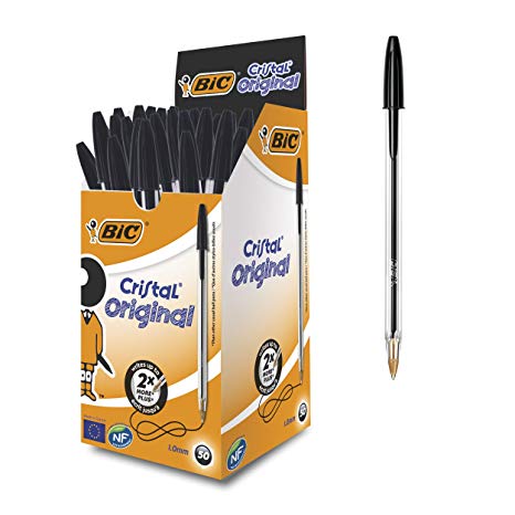 Stylos bille Cristal Medium noir Bte de 50 -20% - GEO Gabon Shop Online 
