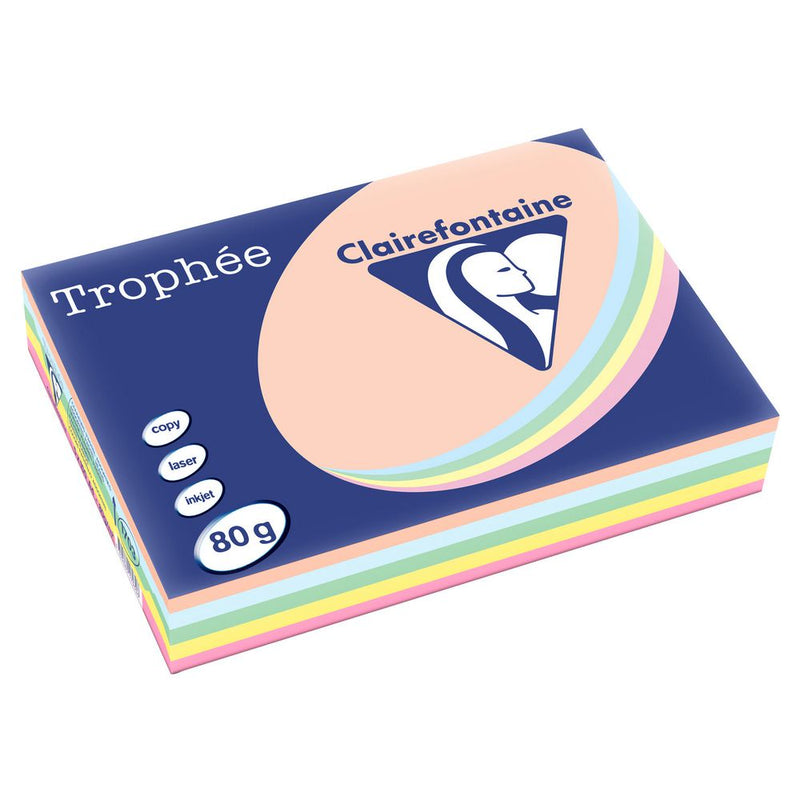 Rame 500F A4 5 coul pastel Trophée 80g -16% - GEO Gabon Shop Online 