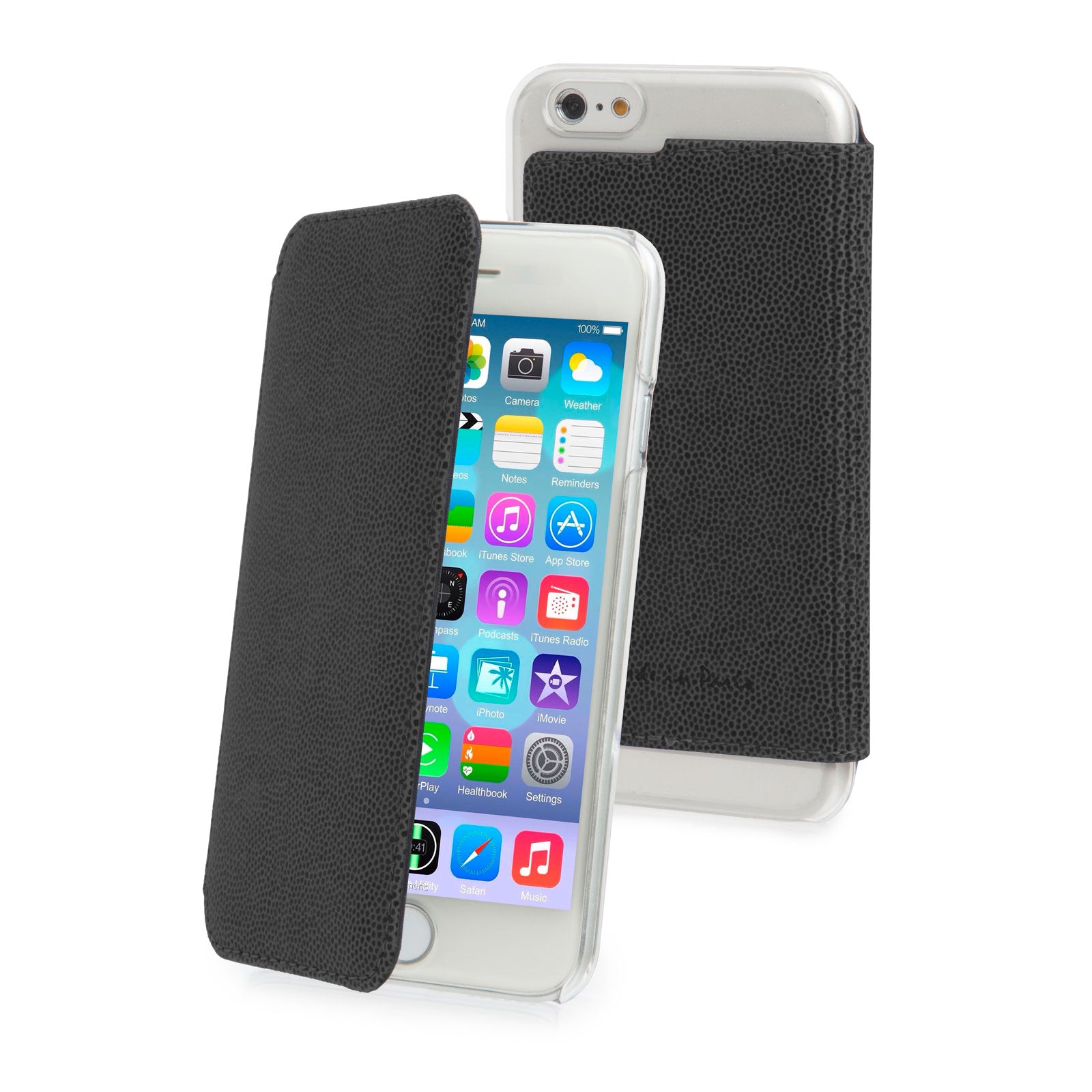 Etui/Folio noir/transparent IPhone 6/6S -Destockage !!! - GEO Gabon Shop Online