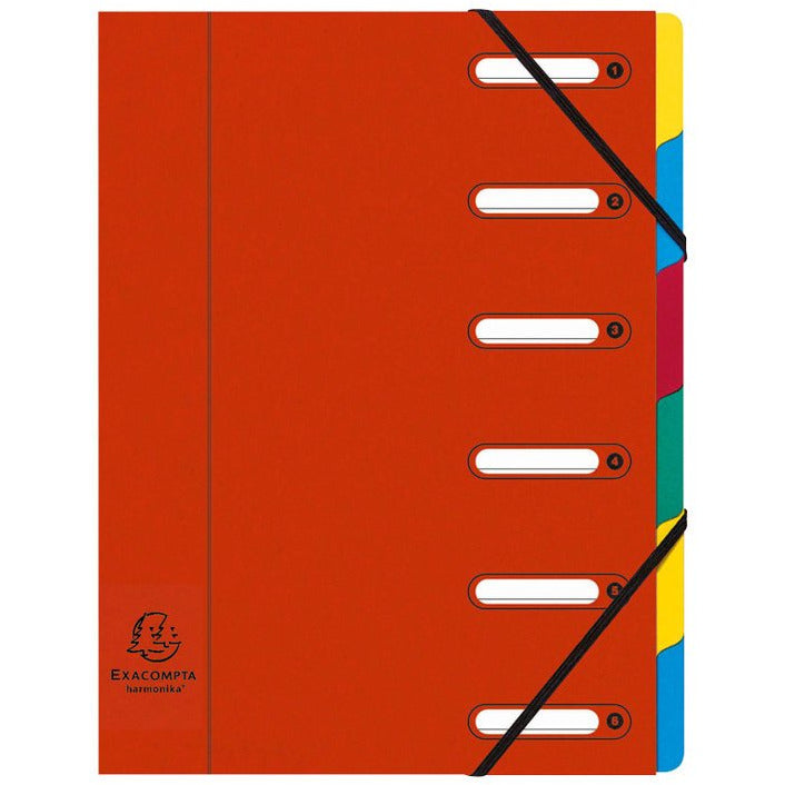 Trieur à fenêtres avec élastiques A4 6 comp ass coul -20% - GEO Gabon Shop Online 