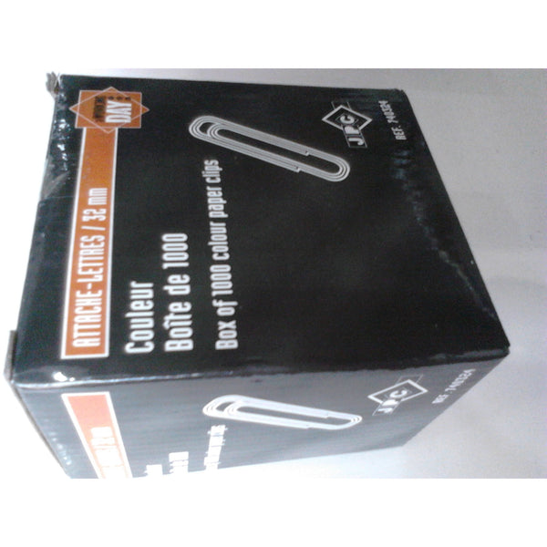 Trombones acier coul 32mm Bte de 1000 -20% - GEO Gabon Shop Online 