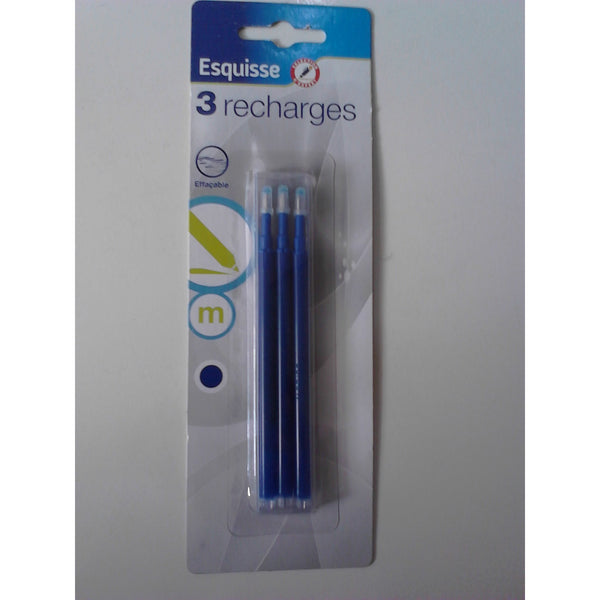 Recharges Encre effaçable 0.7 bleu Blister de 3 -28% - GEO Gabon Shop Online 