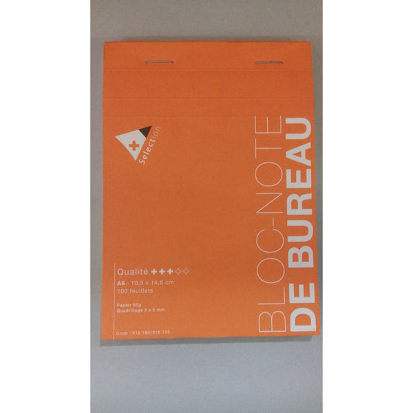 Bloc-notes A6 10.5x14.8cm 100f quad 60g -20% - GEO Gabon Shop Online 
