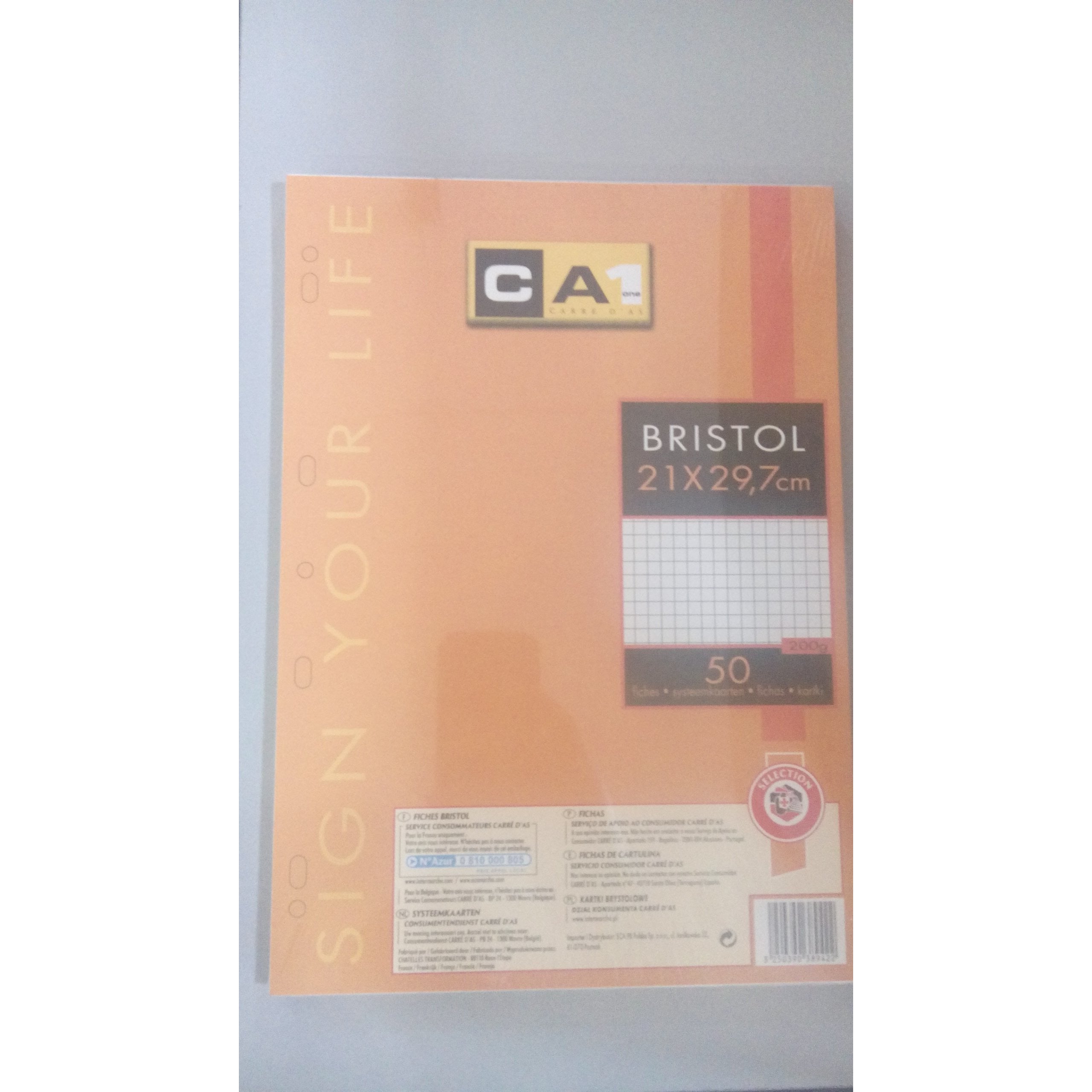Fiches Bristol 21x29,7cm quadrillé perf paquet de 50 -20% - GEO Gabon Shop Online 