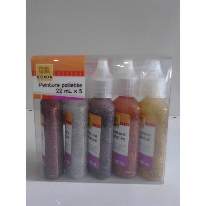 Peinture Pailletée 22ML x 5 Coul - GEO Gabon Shop Online 