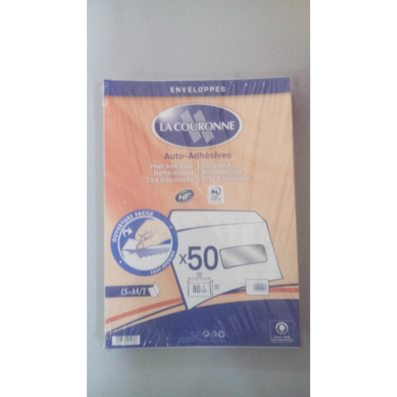 Pochettes à fenêtre Velin Blanc C5 162x229 paquet de 50 -40% - GEO Gabon Shop Online 